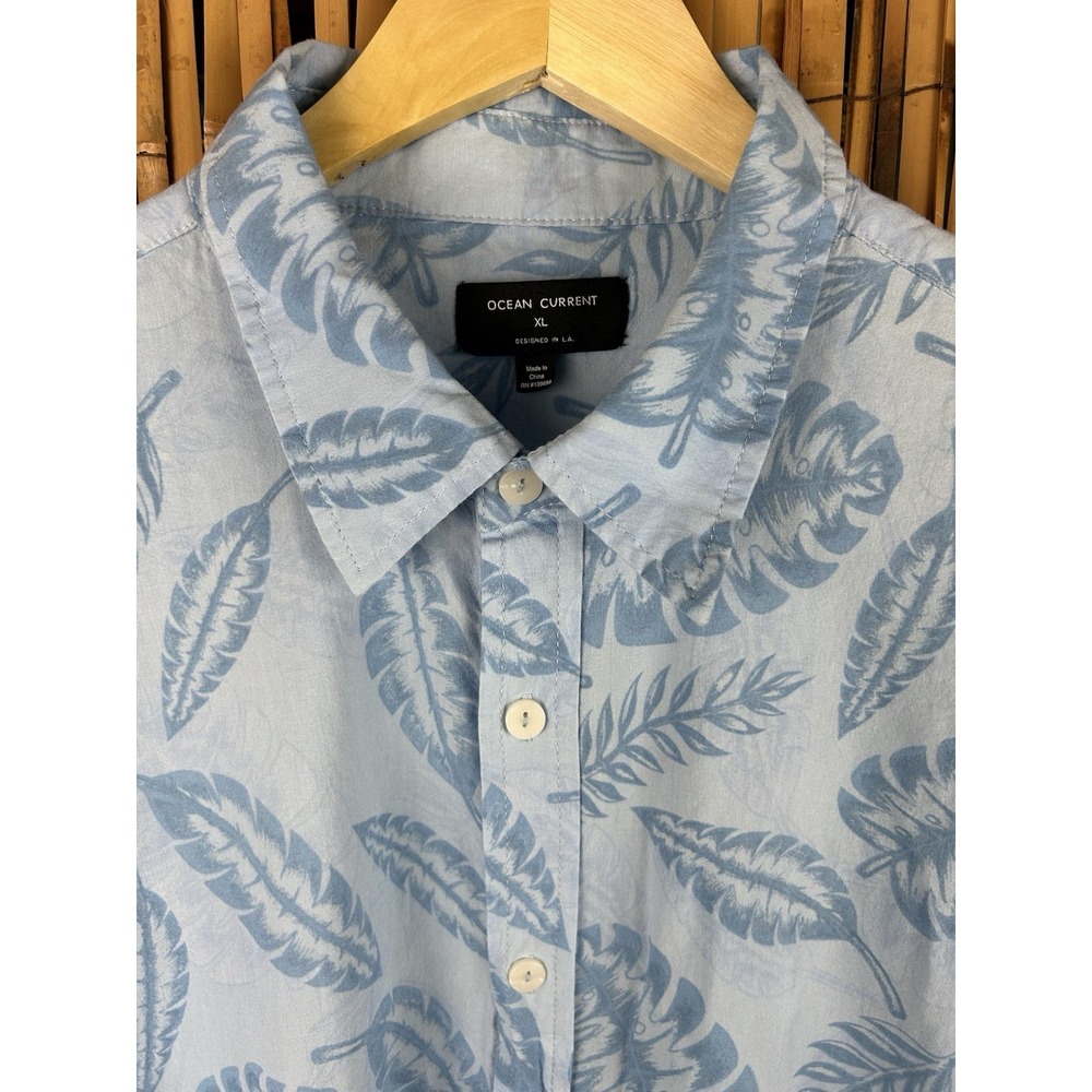 Ocean Current Hawaiian‎ Shirt Short Sleeve Button Down Blue Size XL - Picture 3 of 14